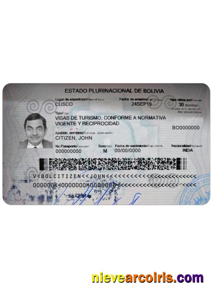BOLIVIA visa